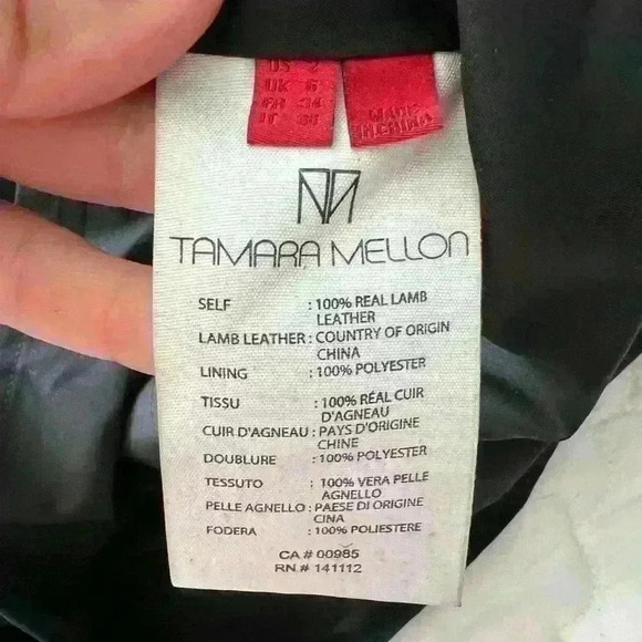 Tamara Mellon lamb  leather skirt size xs - Picture 9 of 14